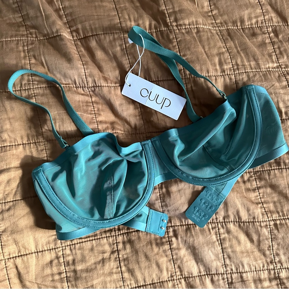 NWT | CUUP balconette mesh in Jade - 34C